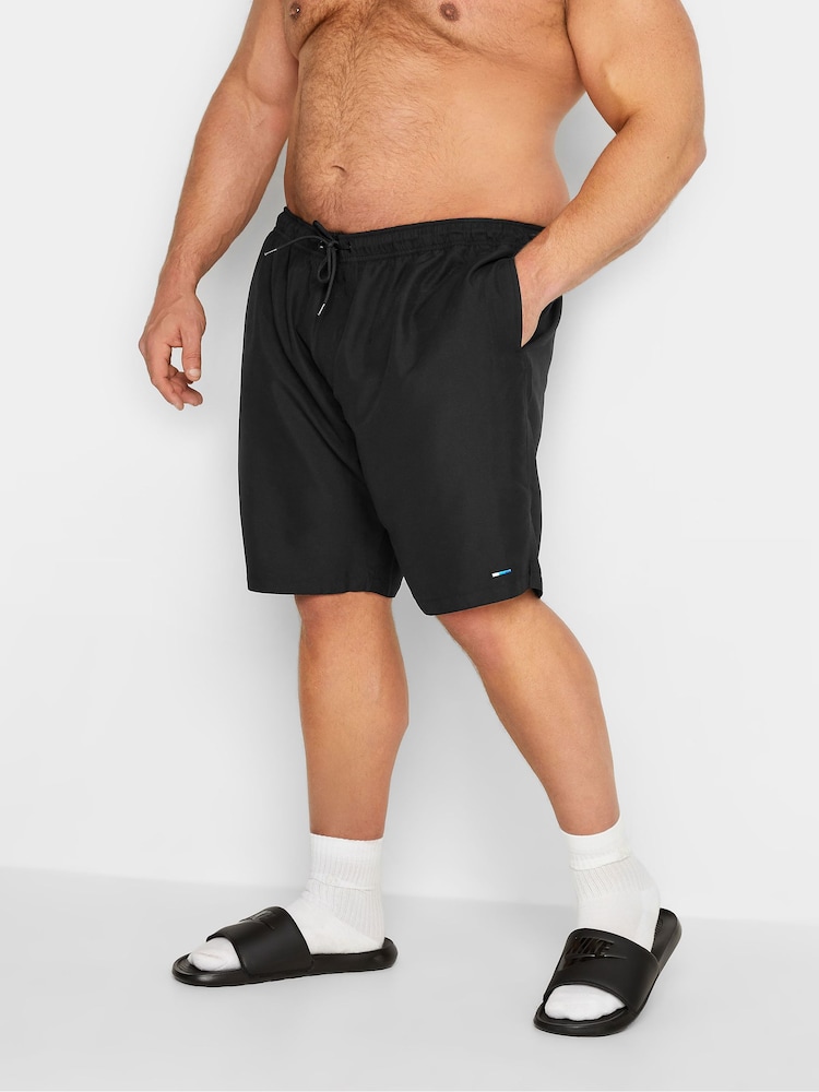 BadRhino Big & Tall Black Plain Swimshorts - Image 2 of 4
