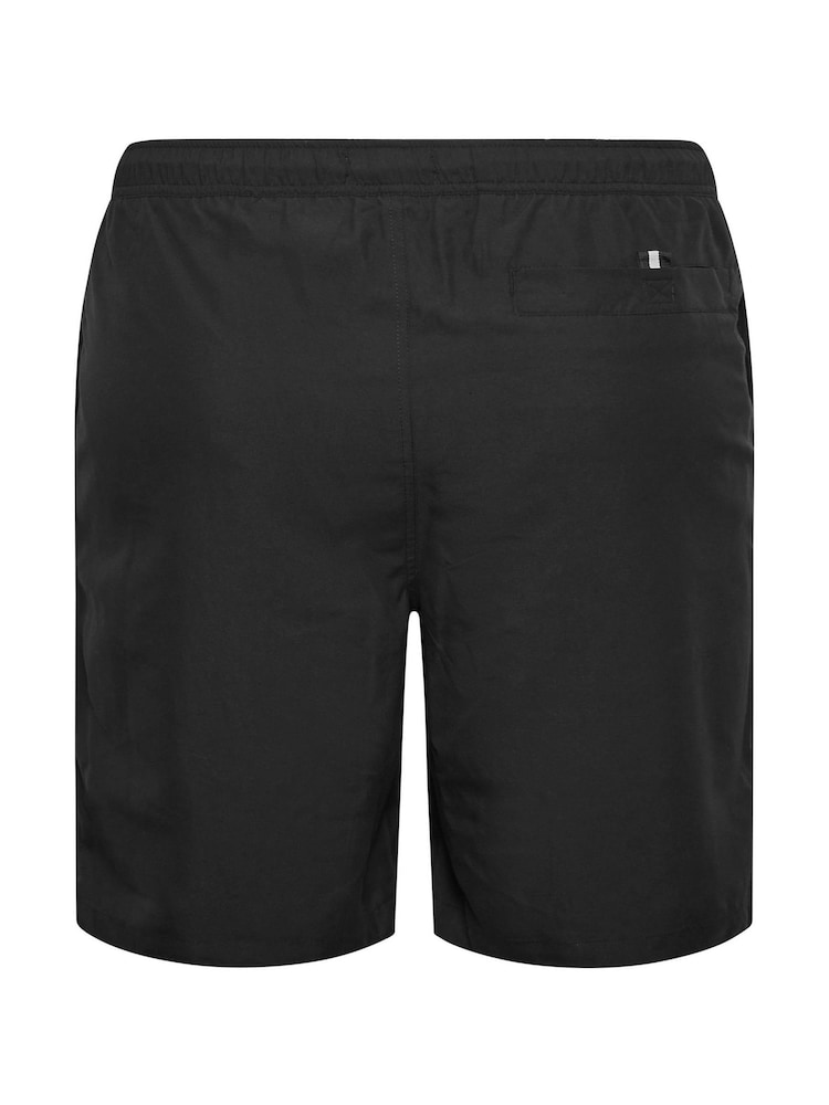 BadRhino Big & Tall Black Plain Swimshorts - Image 4 of 4