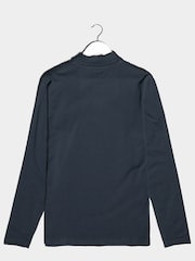 BadRhino Big & Tall Blue 100% Cotton Long Sleeve Core Polo Shirt - Image 3 of 3