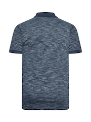 BadRhino Big & Tall Blue 100% Cotton Slub Polo Shirt - Image 3 of 3