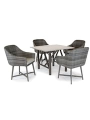 Kettler Grey LaMode 4 Seater Garden Dining Set - Image 3 of 5