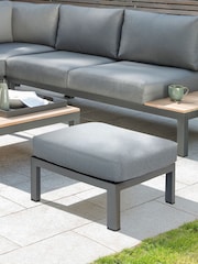 Kettler Slate Grey Elba Single Garden Footstool with Cushion - Image 1 of 2