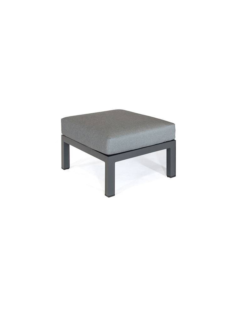 Kettler Slate Grey Elba Single Garden Footstool with Cushion - Image 2 of 2