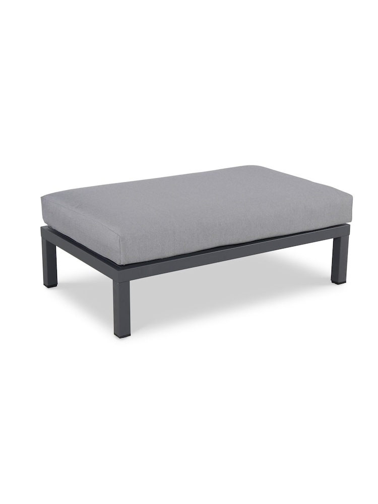Kettler Slate Grey Elba Garden Double Footstool with Cushion - Image 3 of 3