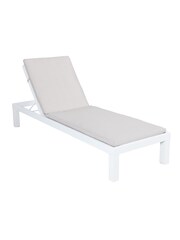 Kettler White Elba Garden Sun Lounger with Cushion - Image 2 of 2