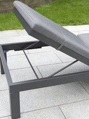Kettler Slate Grey Elba Garden Sun Lounger with Cushion - Image 3 of 4