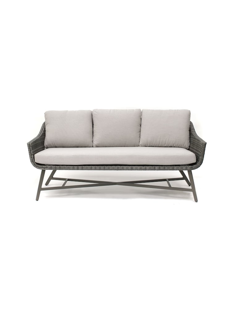 Kettler Grey Lamode Garden 3 Seater Sofa with Cushions - Image 2 of 2