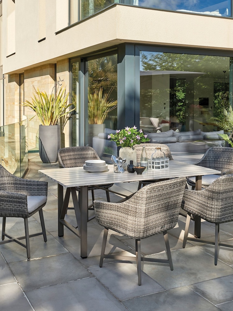 Kettler Grey Lamode Garden 6 Seater Dining Set - Image 1 of 6