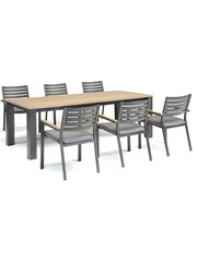 Kettler Slate Grey Elba Garden 6 Seater Dining Set - Image 4 of 6