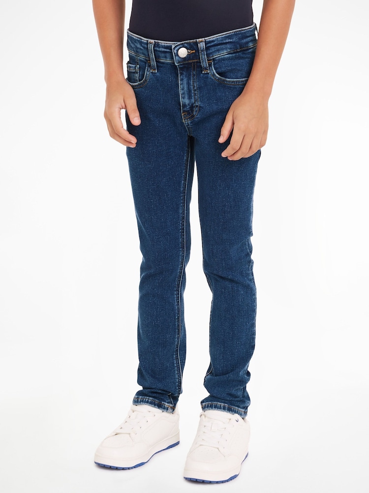 Calvin Klein Blue Slim Denim Jeans - Image 1 of 4 Calvin Klein Blue Slim Denim Jeans - Image 1 of 4