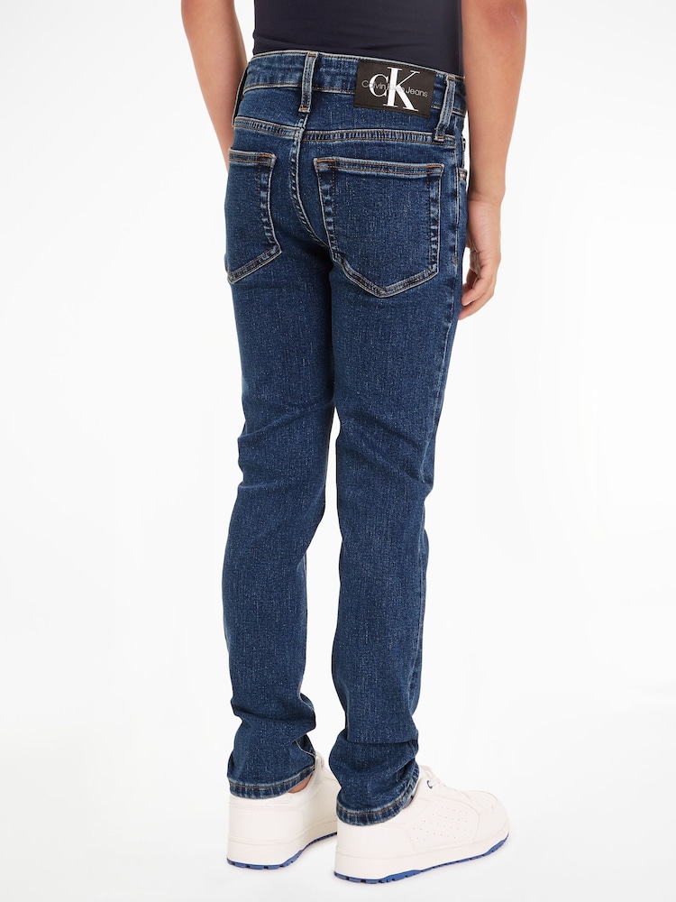 Calvin Klein Blue Slim Denim Jeans - Image 2 of 4 Calvin Klein Blue Slim Denim Jeans - Image 2 of 4