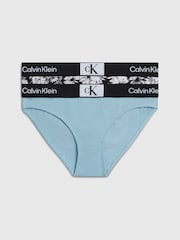Calvin Klein Blue Underwear Bikini Briefs 2 Pack - Image 1 of 2