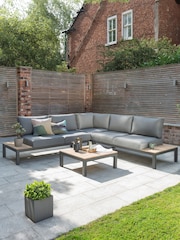 Kettler Slate Grey Elba Garden Low Lounge Corner Set with Coffee Table - Image 1 of 4
