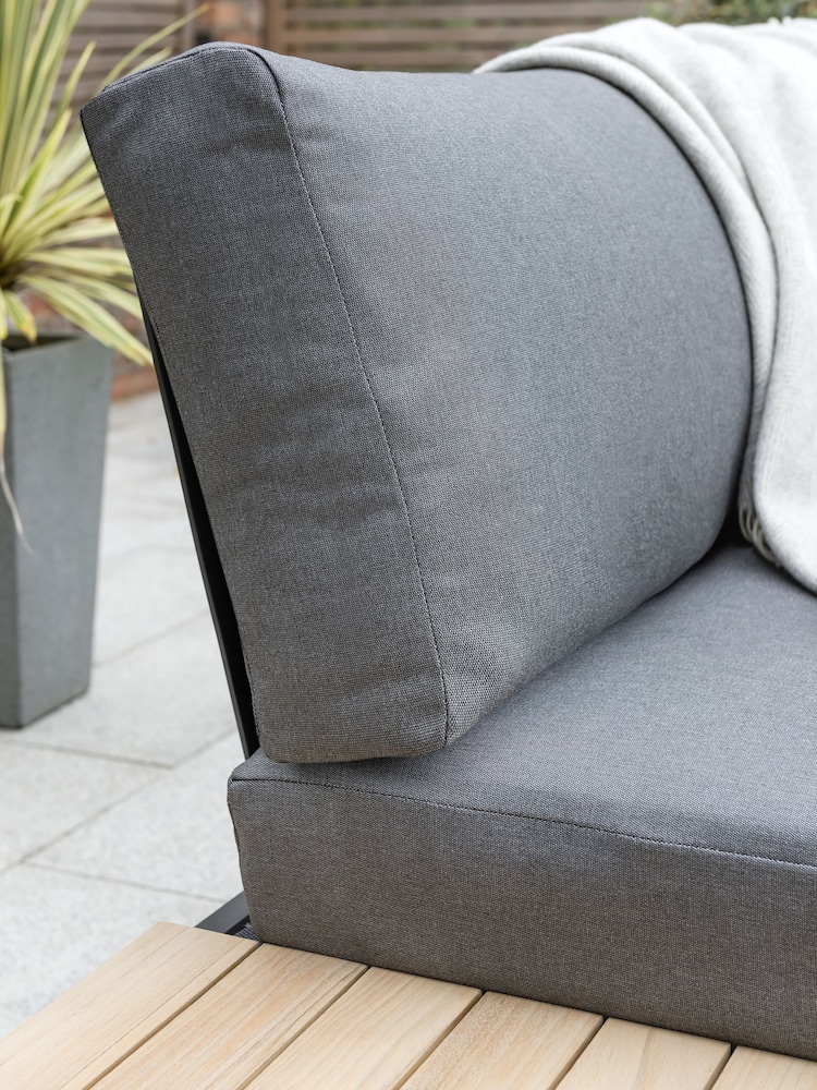 Kettler Slate Grey Elba Garden Low Lounge Corner Set with Coffee Table - Image 2 of 4