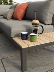 Kettler Slate Grey Elba Garden Low Lounge Corner Set with Coffee Table - Image 3 of 4