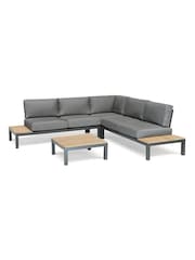 Kettler Slate Grey Elba Garden Low Lounge Corner Set with Coffee Table - Image 4 of 4