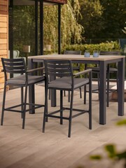 Kettler Slate Grey Elba Garden 4 Seater High Dining Set - Image 1 of 4