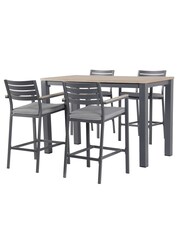 Kettler Slate Grey Elba Garden 4 Seater High Dining Set - Image 2 of 4
