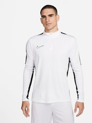 Nike White Academy DriFit Quarter Zip Sweat Top - Image 1 of 6