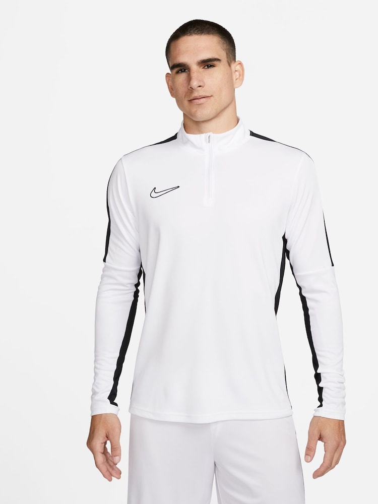 Nike White Academy DriFit Quarter Zip Sweat Top - Image 1 of 6 Nike White Academy DriFit Quarter Zip Sweat Top - Image 1 of 6