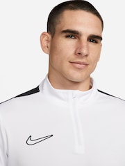 Nike White Academy DriFit Quarter Zip Sweat Top - Image 3 of 6