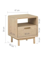 Willis & Gambier Harper 1 Drawer Bedside Table - Image 4 of 8