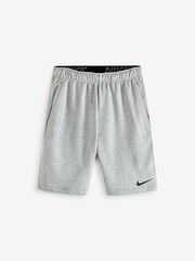 Nike Grey DriFIT Fleece Fitness Shorts - Image 14 of 14