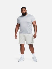 Nike Grey DriFIT Fleece Fitness Shorts - Image 8 of 14
