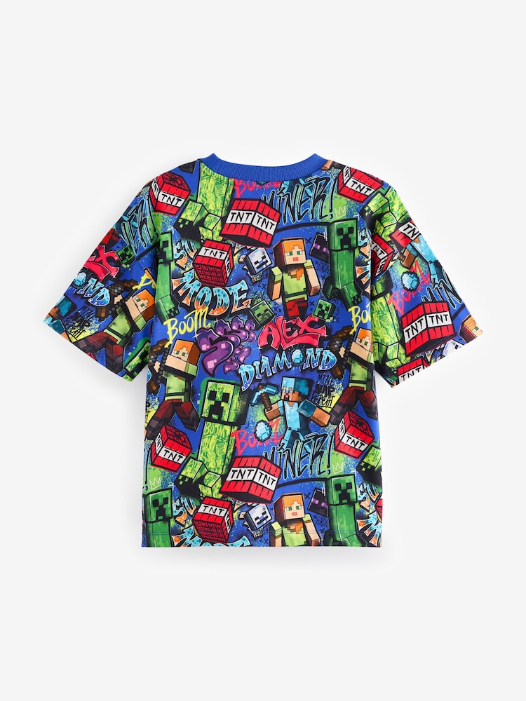 Cobalt Blue Licensed Minecraft T-Shirt (3-16yrs) - Image 2 of 4