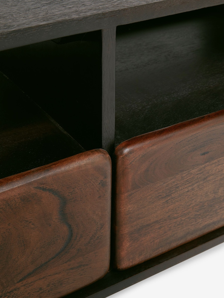 Dark Blythe Solid Mango Wood Wide TV Unit - Image 11 of 11