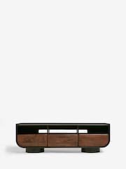 Dark Blythe Solid Mango Wood Wide TV Unit - Image 9 of 11
