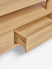 Natural Noa Oak Effect Tube Leg Coffee Table - Image 4 of 8