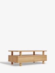 Natural Noa Oak Effect Tube Leg Coffee Table - Image 7 of 8