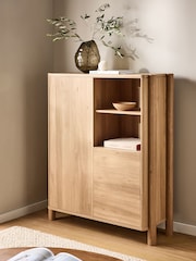 Natural Noa Oak Effect Tube Leg Sideboard - Image 2 of 7