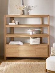 Natural Noa Oak Effect Tube Leg Shelf - Image 2 of 6