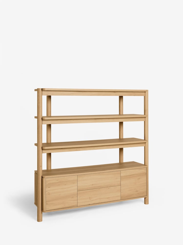 Natural Noa Oak Effect Tube Leg Shelf - Image 6 of 6