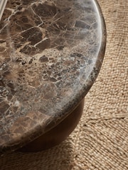 Dark N. Premium Orb Marble Wood Round Coffee Table - Image 2 of 7