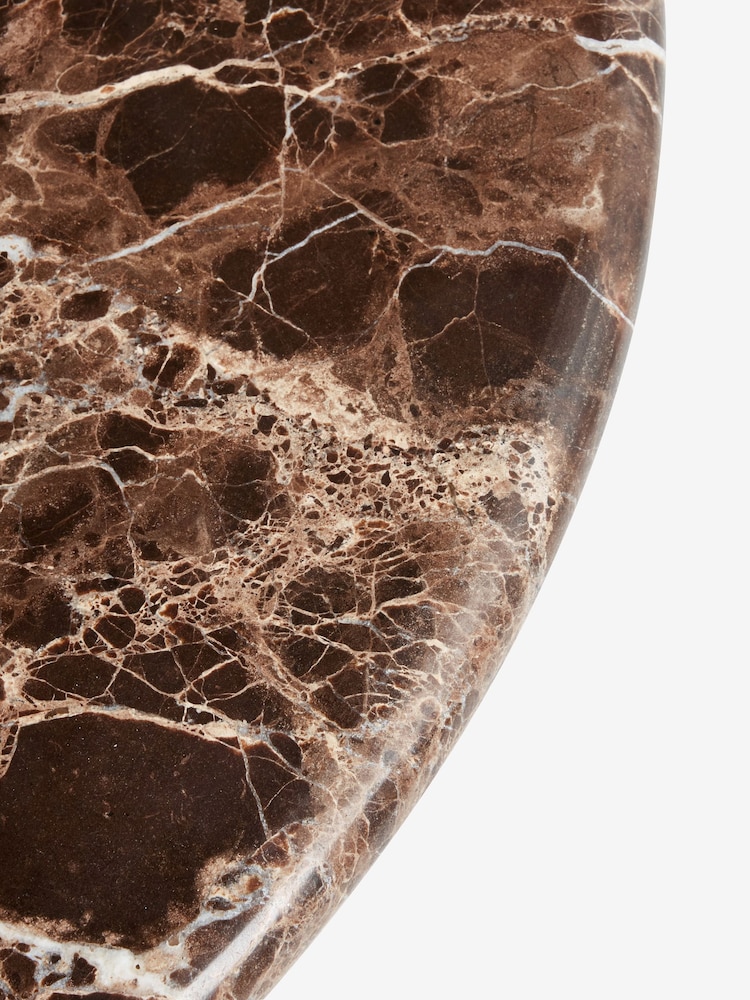 Dark N. Premium Orb Marble Wood Round Coffee Table - Image 7 of 7