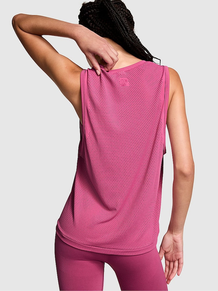 Victoria's Secret PINK Pink Violet Seamless Drapey Muscle Tank Top - Image 2 of 3