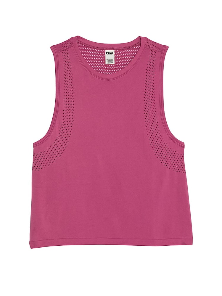 Victoria's Secret PINK Pink Violet Seamless Drapey Muscle Tank Top - Image 3 of 3