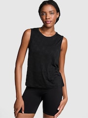 Victoria's Secret PINK Black Seamless Drapey Muscle Tank Top - Image 1 of 3