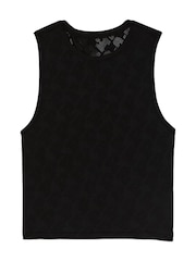 Victoria's Secret PINK Black Seamless Drapey Muscle Tank Top - Image 3 of 3