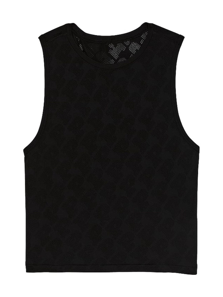 Victoria's Secret PINK Black Seamless Drapey Muscle Tank Top - Image 3 of 3
