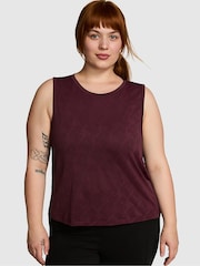 Victoria's Secret PINK Purple Rose Seamless Drapey Muscle Tank Top - Image 1 of 3