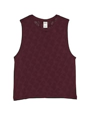 Victoria's Secret PINK Purple Rose Seamless Drapey Muscle Tank Top - Image 3 of 3