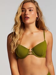 Hunkemoller Green Holbox Bikini Top - Image 1 of 5