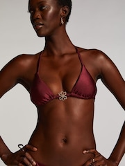Hunkemöller Red Yucatan Triangle Bikini Top - Image 1 of 5