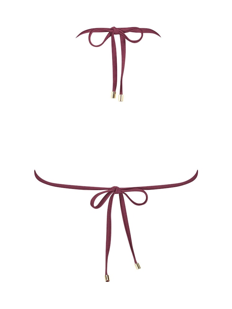 Hunkemöller Red Yucatan Triangle Bikini Top - Image 5 of 5