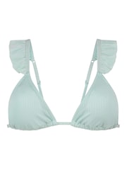 Hunkemöller Blue Fiji Triangle Bikini Top - Image 4 of 5