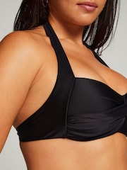 Hunkemöller Luxe Bandeau Black Bikini Top - Image 2 of 3